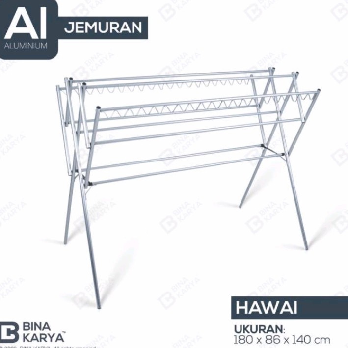 JEMURAN PAKAIAN HAWAI SPIRAL P9 KAKI BULAT