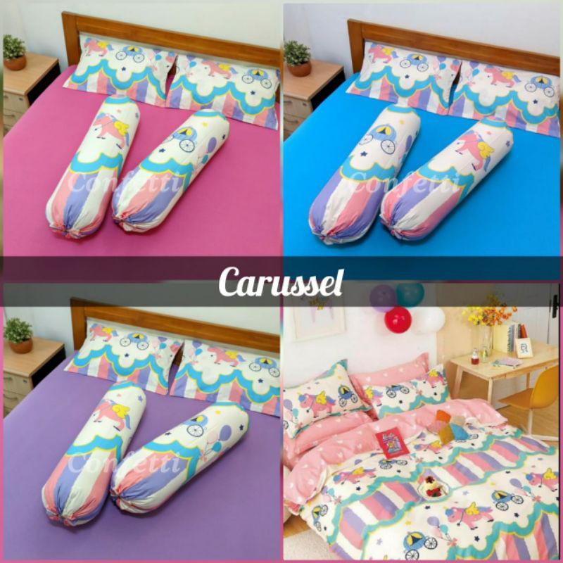 { Sprei Anti Geser } Sprei Kaos Confetti ukuran 100 dan 120