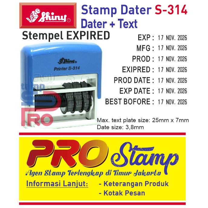 

Stempel Expired Tanggalan + Text Shiny S-314