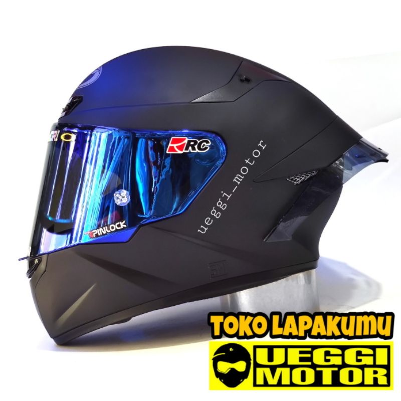 Helm KYT tt cours solid-Black dof paket G
