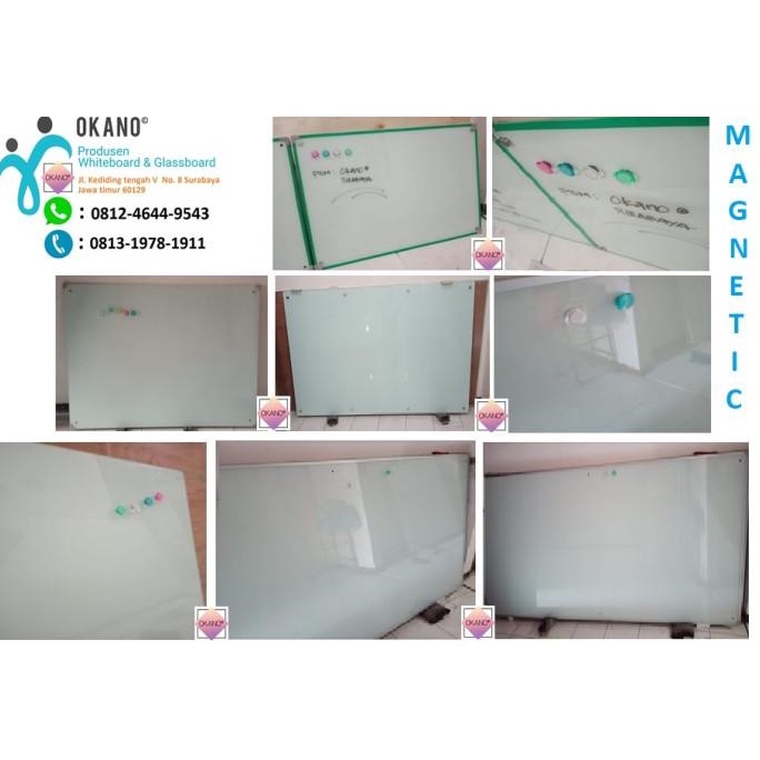 

^^^^^] Glassboard magnetic / Papan tulis kaca magnet 40 x 60 cm