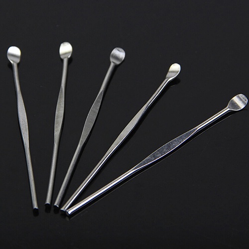 [Jianxin] 5 Pcs Stainless Steel Ear Pick Wax Curette Remover Cleaner Care Tool Earpick