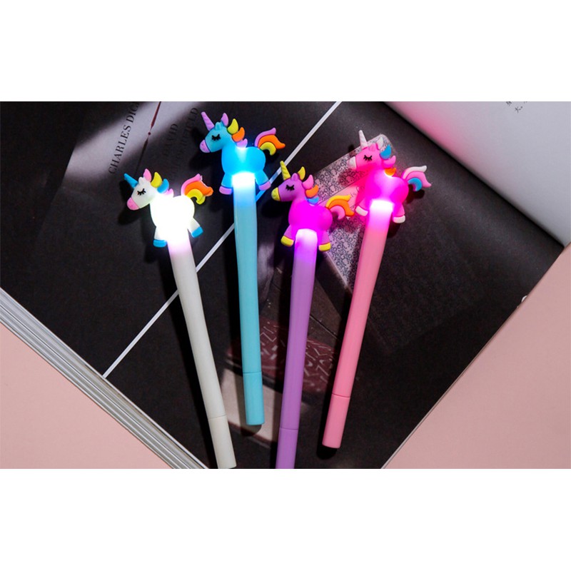 MoonLand COD Pena PONY LED Lucu LED Unicorn Pen Murah Produk Import 443