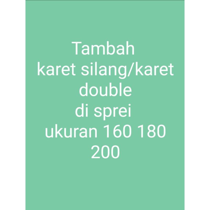 

Tambah karet double atau karet silang