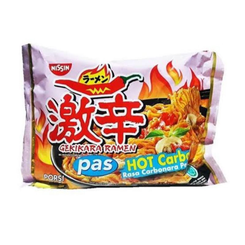 

Mie Nissin Gekikara hot carbo spicy,81gram