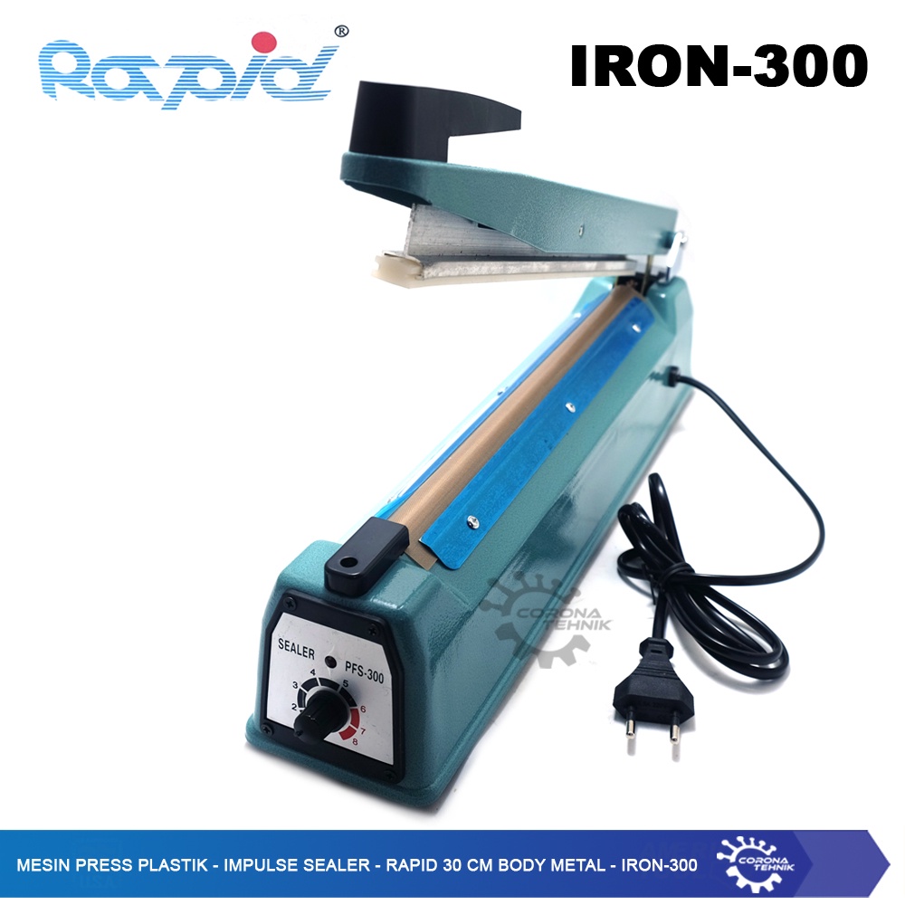 Impulse Sealer Rapid 30 cm Body Metal - IRON-300 - Mesin Press Plastik