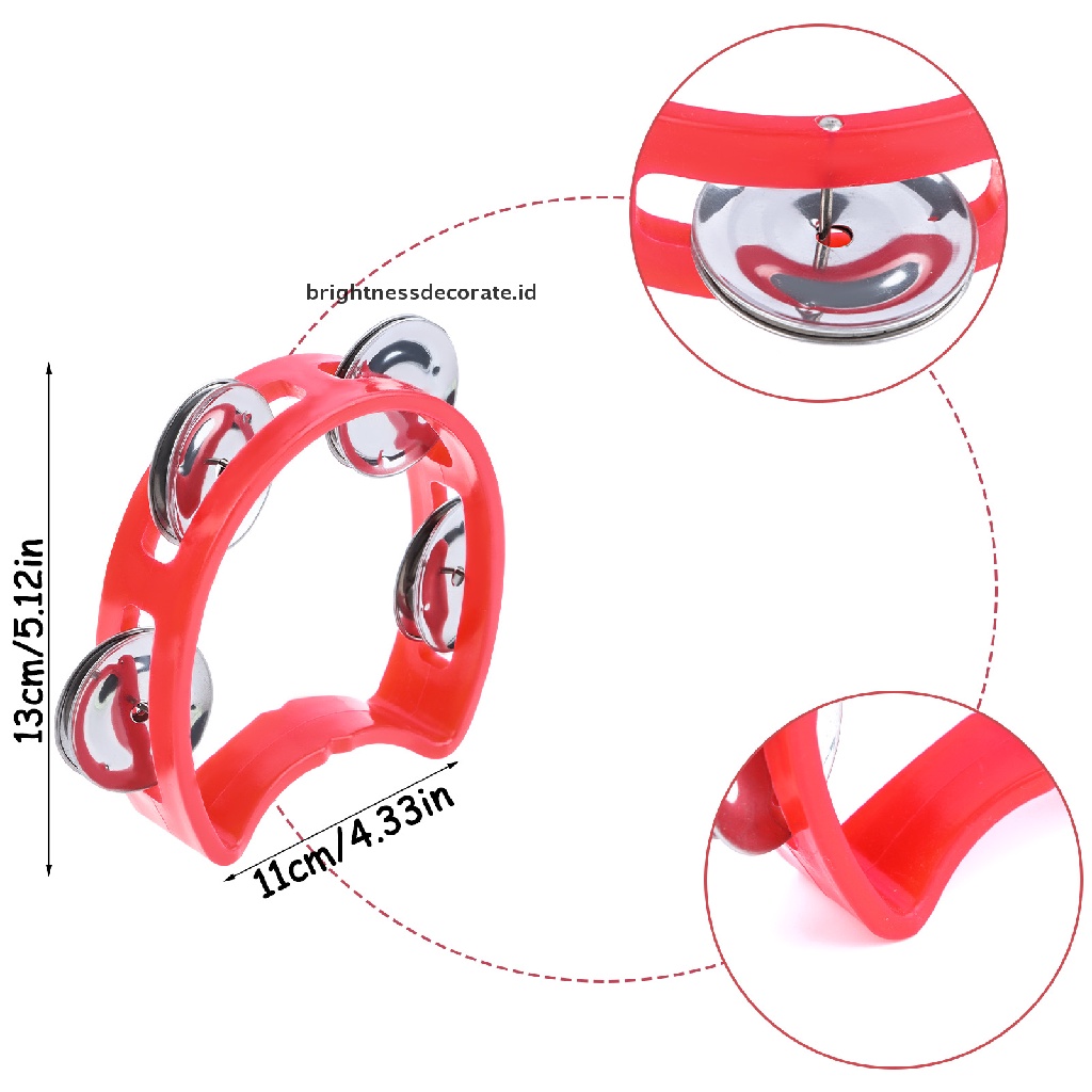 14pcs Tamborin Perkusi Bahan Plastik