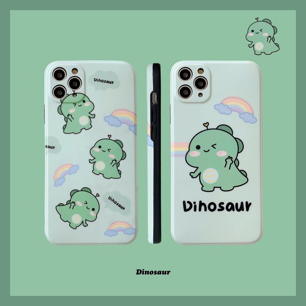 Casing Soft Case Iphone 11 Pro Max Desain Kartun Dinosaurus Lucu Untuk Pasangan Shopee Indonesia