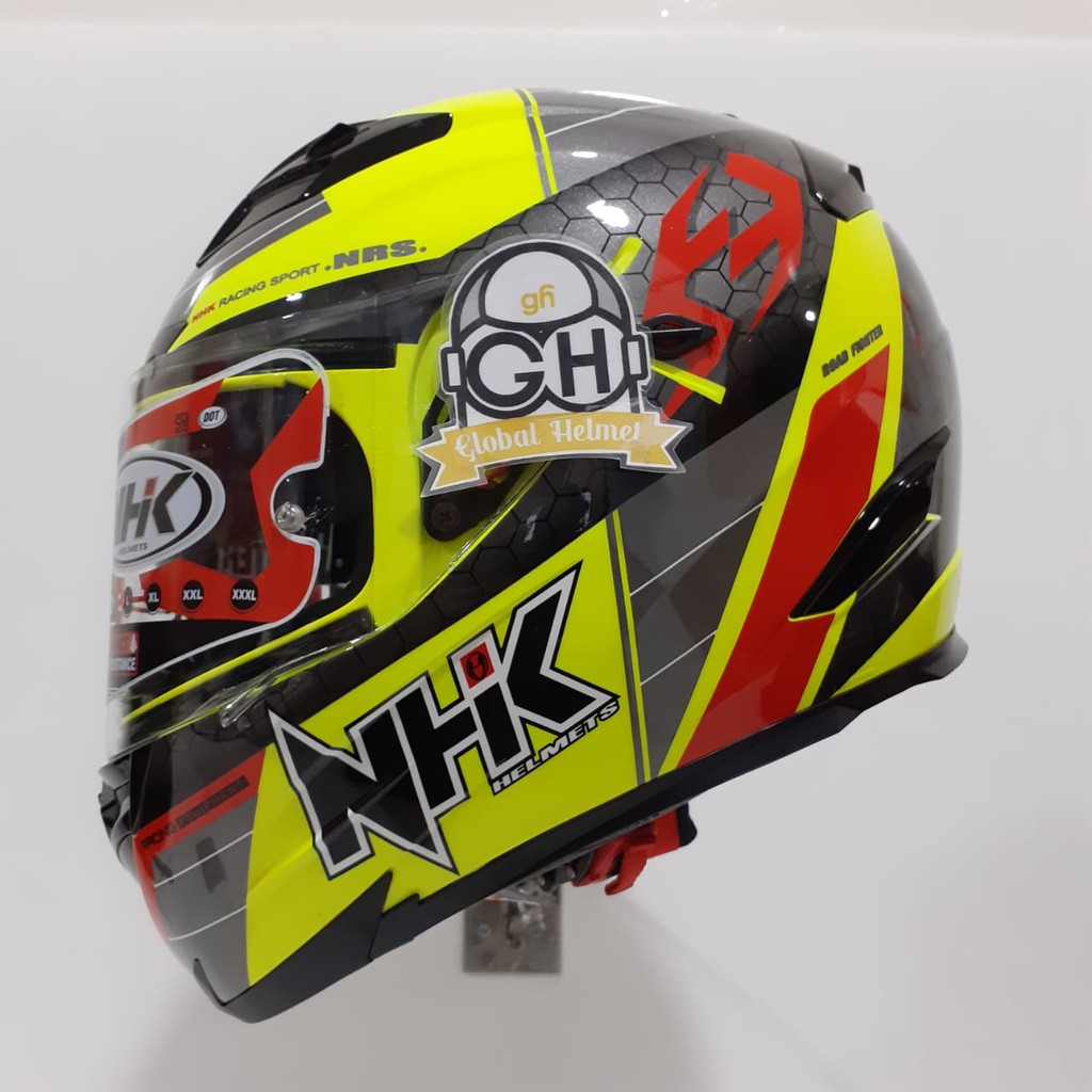 HELM NHK RX9 NAVY YELLOW FLO NHK RX-9 NAVY NHK RX NINE YELLOW FLOURECENT