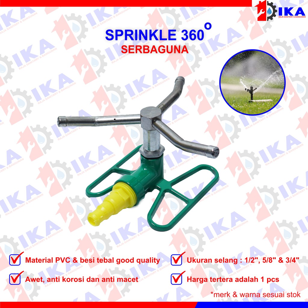 Semprotan Putar Taman Rotary Sprinkler Springkel Springkler 3 Kaki Putaran AIR 360 Drajat