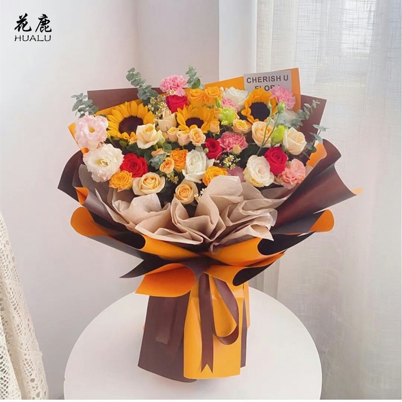 Flower Wrapping Paper Dua Warna Bi Color Kertas Buket Bunga Florist Cellophane KB6001