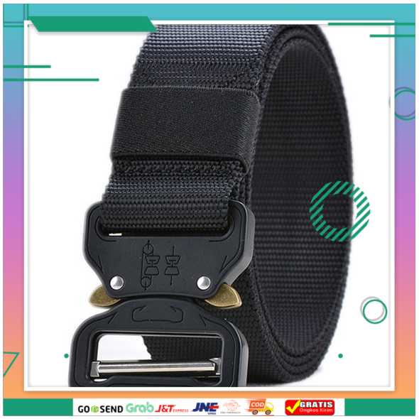 (BISA COD) FTIHSHP Tali Ikat Pinggang Canvas Army Military Tactical 125cm - MU056