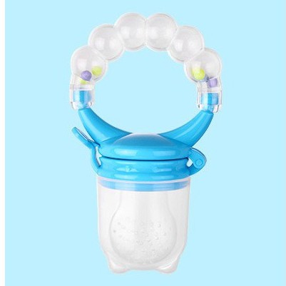 MOMMYCARE Empeng Dot Buah Anak Bayi Baby Fruit Feeder Rattle Teether Kompeng Pacifier Gigitan Bayi-#A50 Putih Biru