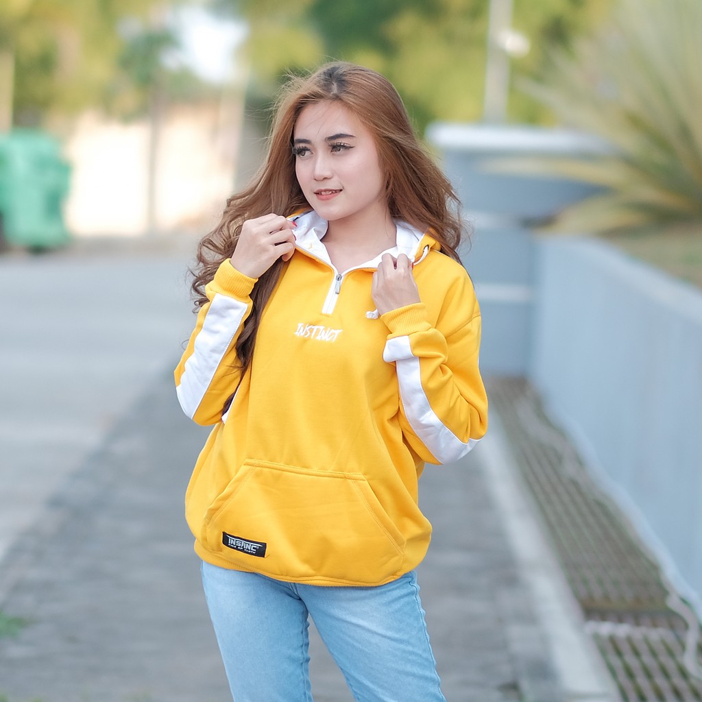 INSTINCT JAKET SWEATER HOODIE  HALF SLETING