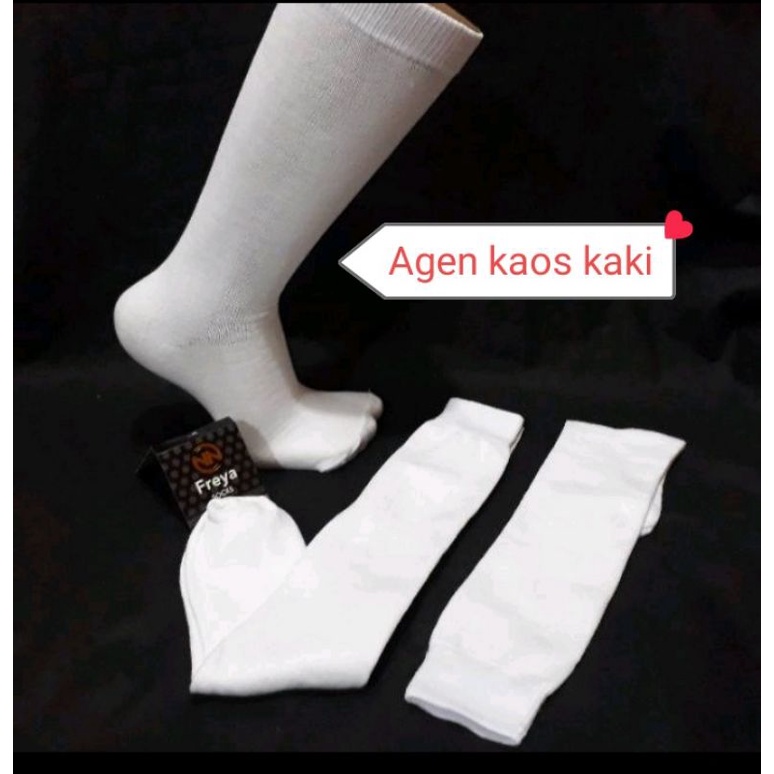 kaos kaki putih polos panjang / kaos kaki sekolah bahan  katun lembut adem sangat nyaman dipakai gambar real pick