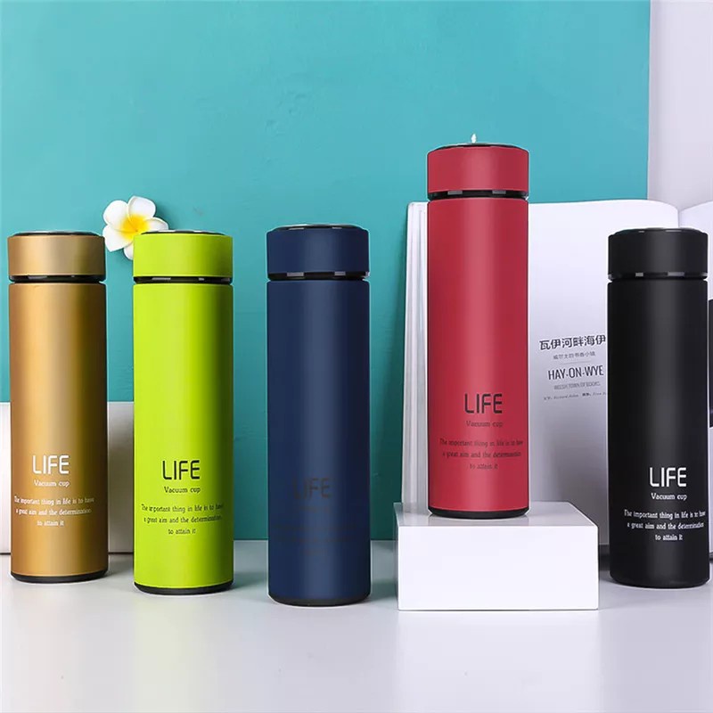 Termos LIFE Tahan Panas / Vacuum Flask Termos Trendy Business 450 ML Kaca ~ PCX STORE  ( COD )