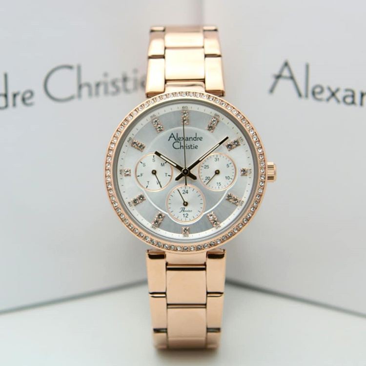 Alexandre Christie AC2874 Original Jam Tangan Wanita Rose Gold