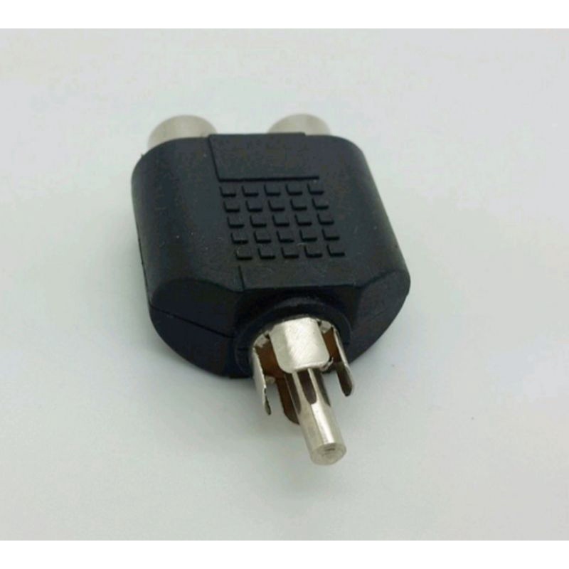 Grosir Jack T Rca / Y RCA 2soket RCA  to 1RCA  / Cabang audio 1 keluar 2 Kwalitas Bagus