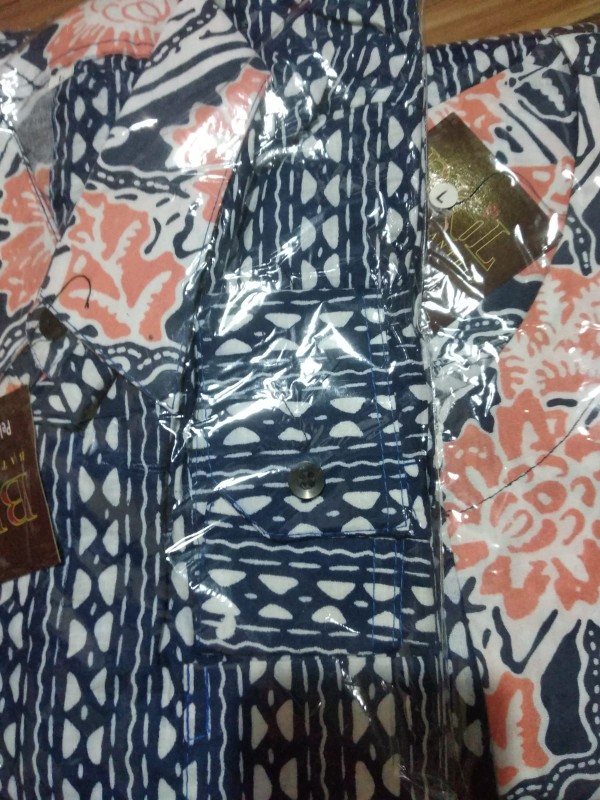 M-l-xl-xxl Gamis Batik Couple Baju Muslim Shibori Atasan Batik Wanita Blouse Batik Asli Pekalongan