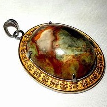 liontin batu akik pancawarna garut