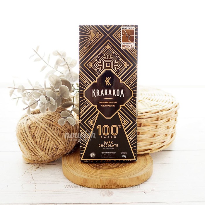 Krakakoa, Arenga 100% Dark Chocolate 50gr (No White Sugar Chocolate)