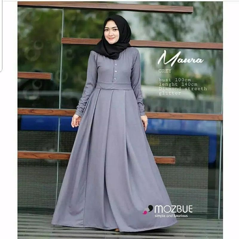 Maura dress maxi fashion remaja muslim wanita