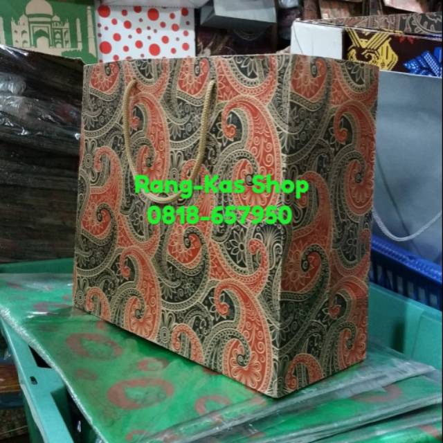 

Paper bag Batik Half Folio Landscape kraft doff
