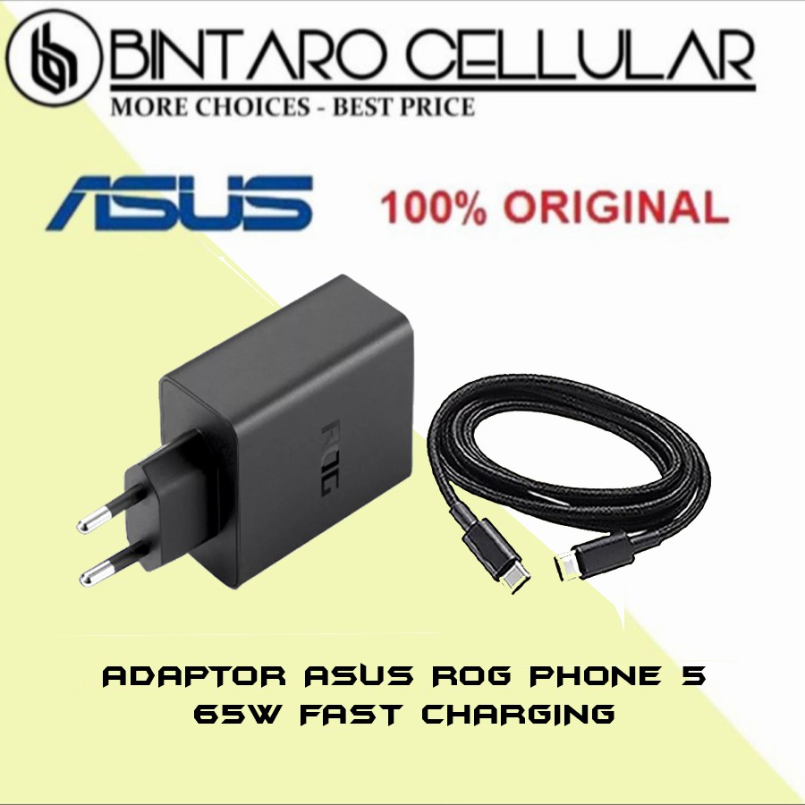 Hypercharger Charger Rog Phone 5, 5S, 6, Pro 65W / 65 WATT Adaptor Asus Original