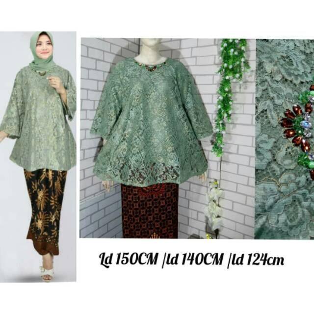 20+ Ide Kebaya Brokat Hijau Mint