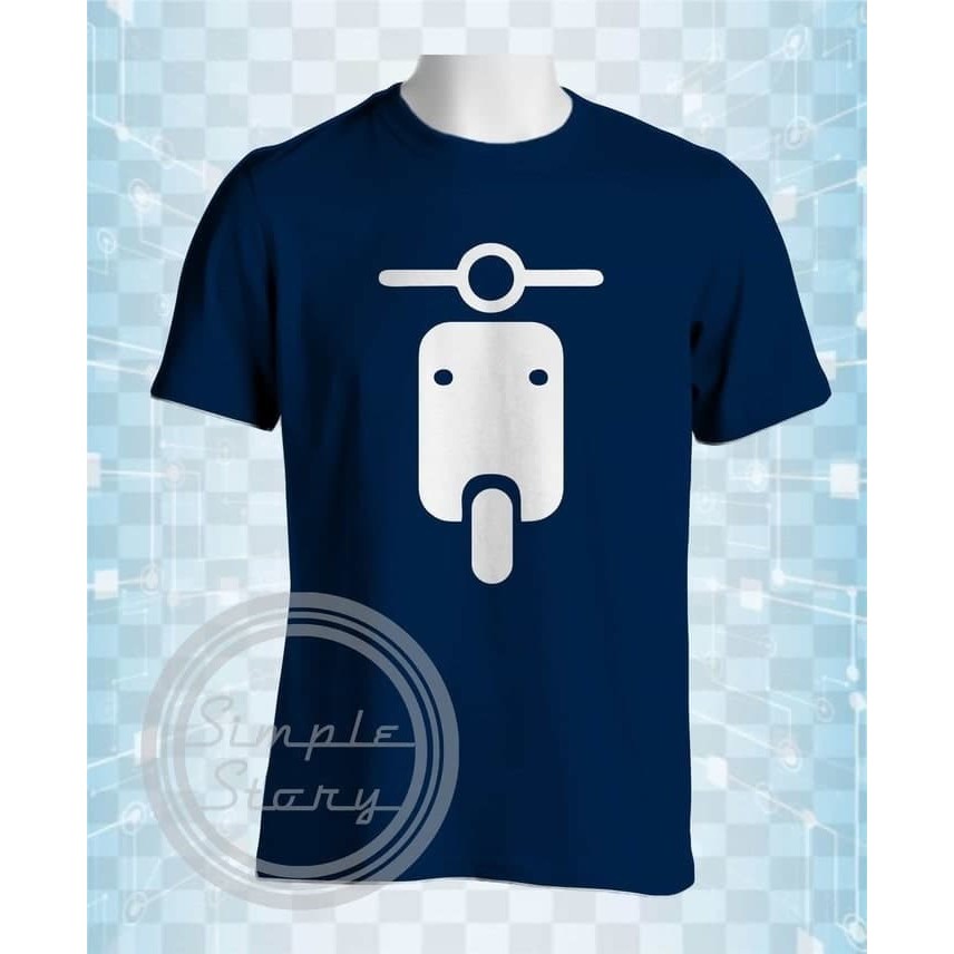T1864 Kaos Tshirt Baju Combed 30S Distro Vespa Motor Scooter Matic