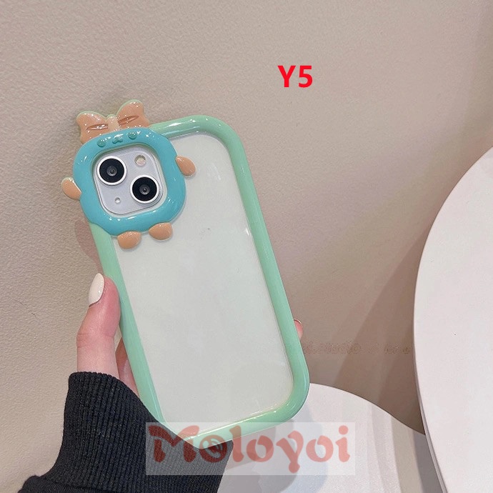 Soft Case Silikon TPU Desain Monster Warna-Warni Macaron Untuk IPhone 7Plus 11 12 13 Pro Max 8Plus XR X 7 8 XS Max SE 2020