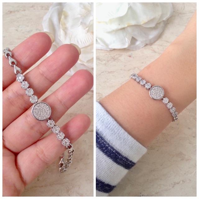 Gelang silver mata titanium premium