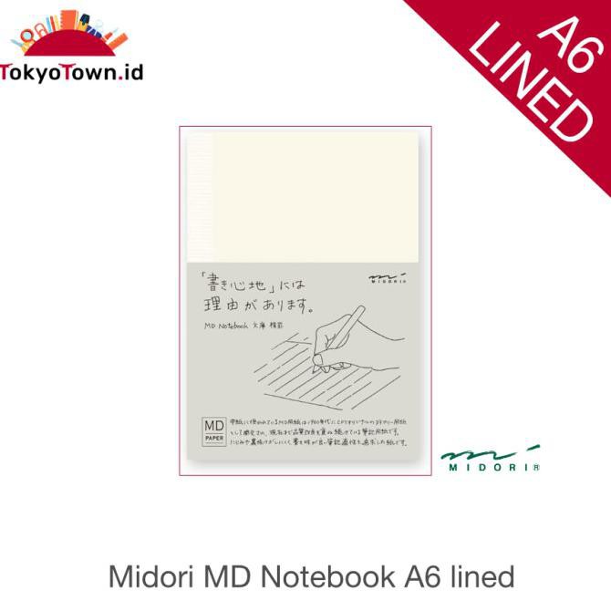 

[[BISA COD]] MD Midori Notebook A6 ruled lined