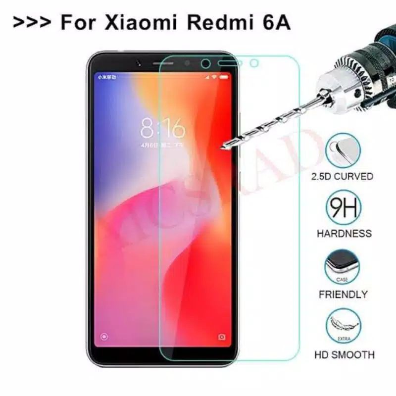 TAMPERED GLASS TG ANTI GORES XIAOMI REDMI 6A BENING