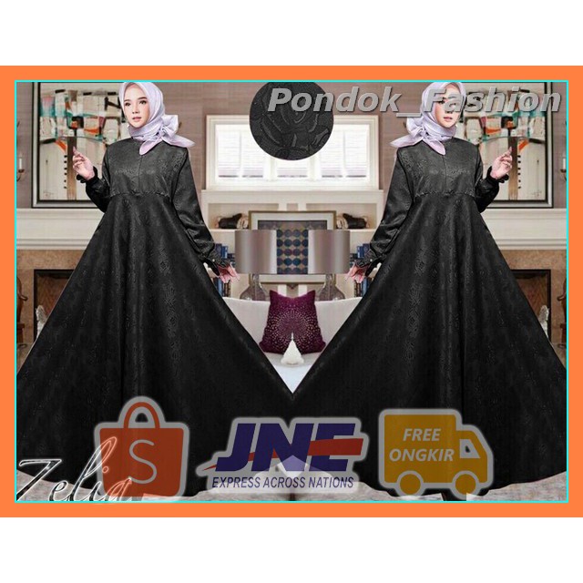 Promo Terbaru Gamis Wanita Muslim Zelia Syari  -  SKUFT096