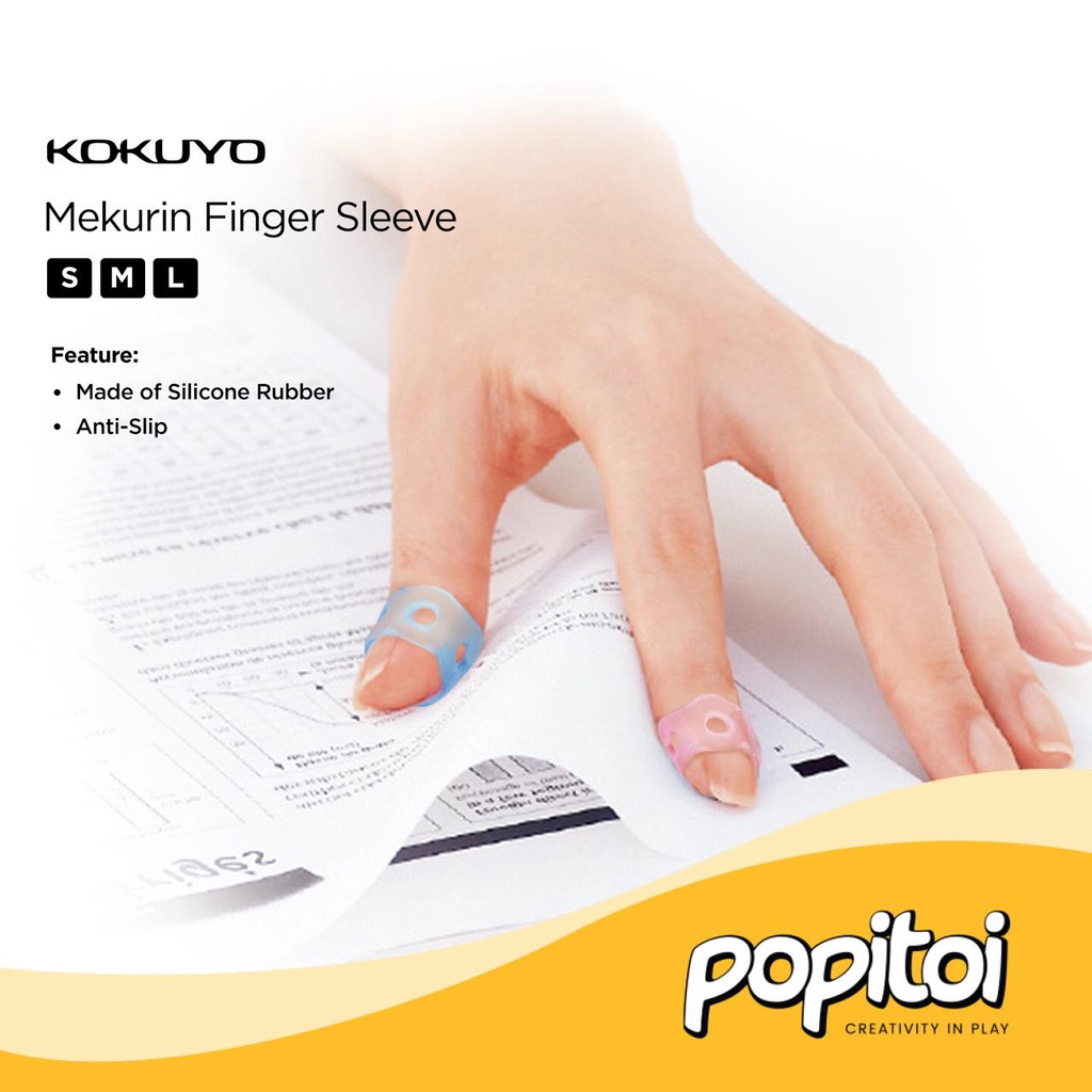 

Kokuyo Mekurin Finger Sleeve Pembalik Kertas Silicone Silikon