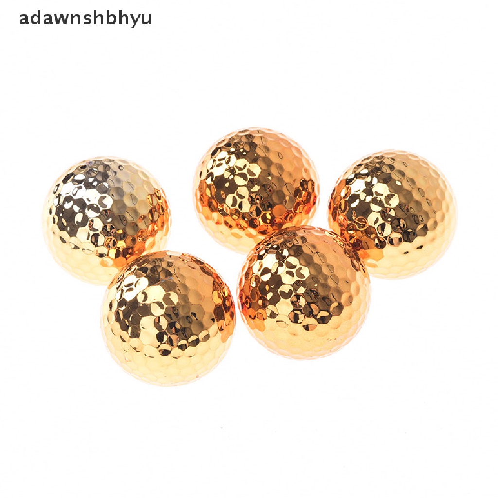 Adawnshbhyu 1pc Bola golf novel ball Peralatan golf Warna Emas