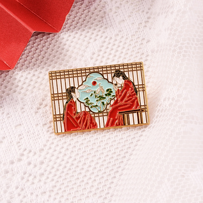 Qihebros Pin Enamel Bentuk Karakter Film Televisi Untuk Aksesoris Pakaian