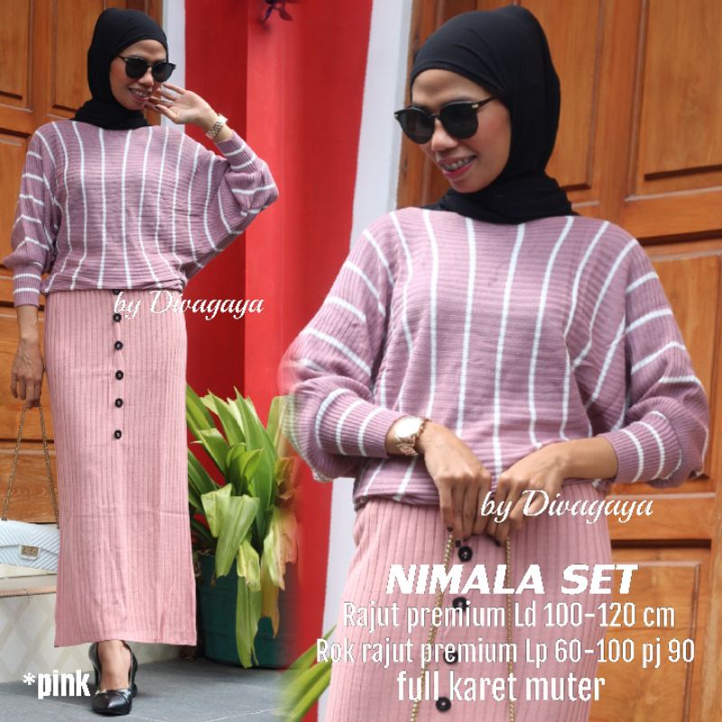 NIMALA SET ROK RAJUT PREMIUM ORI