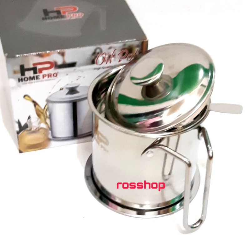 Wadah Penyaring Minyak Goreng Bekas 1,2 Liter/Oil Pot Home pro 12cm High Quality + Tatakan