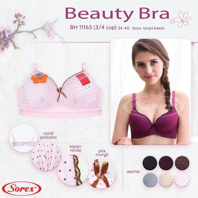 babybear BH Sorex 11165  Bra Tanpa Kawat Busa Tipis