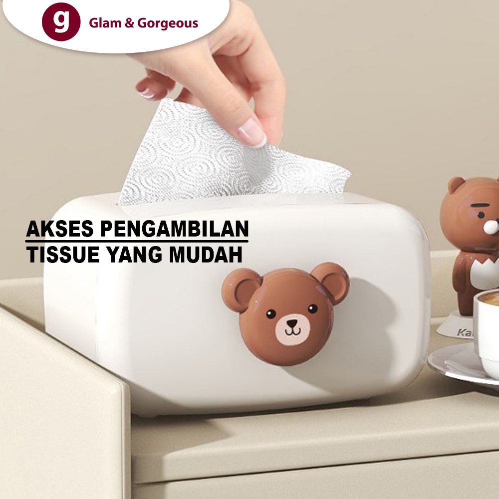 Kotak Tissue Box Organizer Tempat Wadah Tisu - KT006