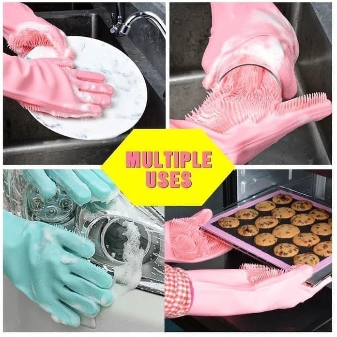 Sarung Tangan Cuci Piring Silikon Magic Cleaning Silicone Gloves