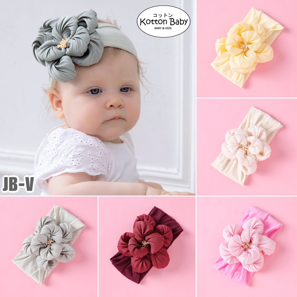 (Big Bow) Bandana bayi bunga headband jumbo premium import pita anak perempuan catalog jbay JB V