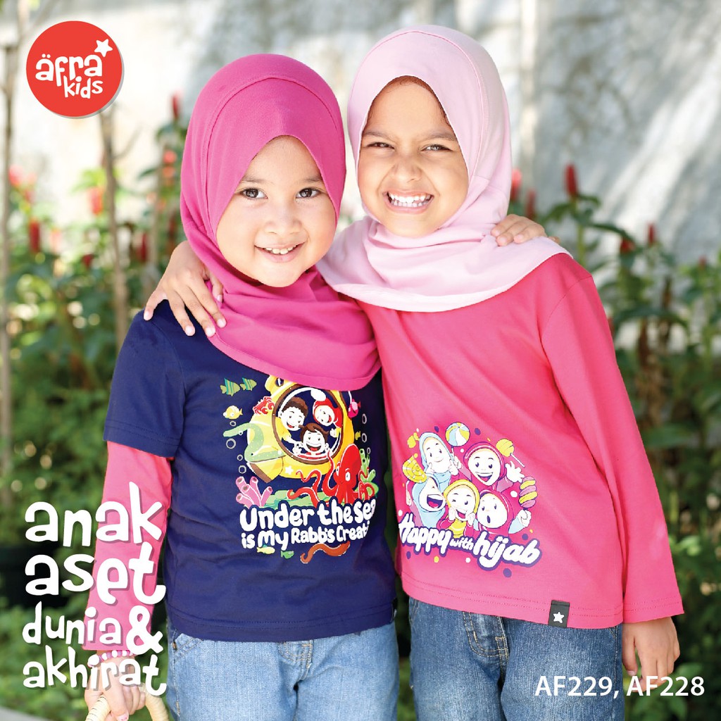 Kaos Anak Muslim Afrakids Lengan Panjang - T-Shirt Anak