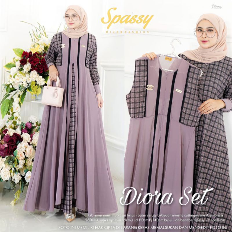 (NEW) GAMIS DRESS FASHION MUSLIM // DIORA SET BY SPASSY