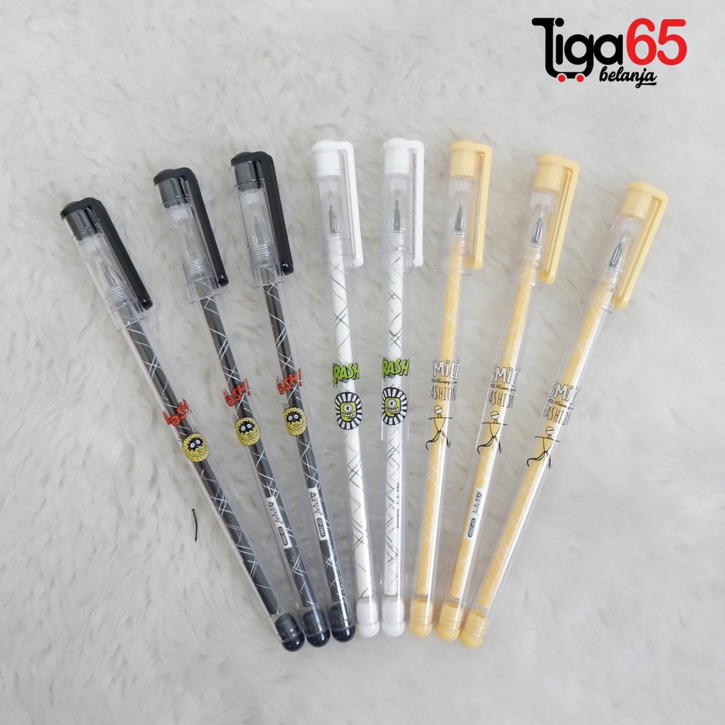 365 PULPEN GEL #40555 FANCY ballpoint imut keren korea GEL PEN GP2884 (ECER)