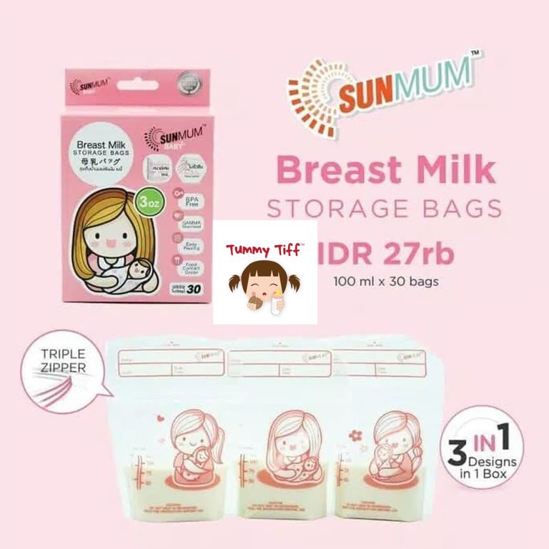 Momuung kantong asi / mom uung Breast Milk Storage Bag 100 ml 30kantong  / sunnmum kantong asi gea