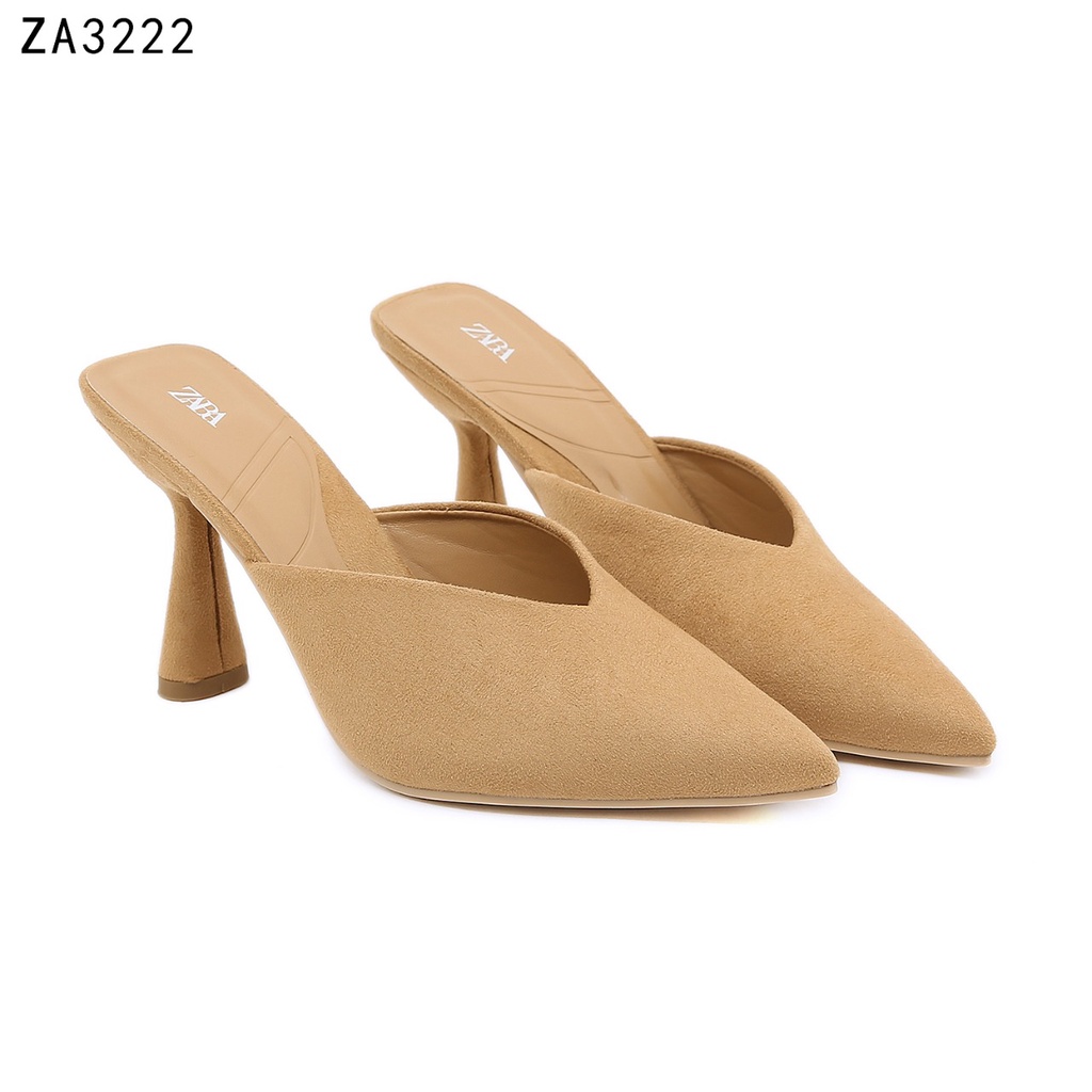 ZR Suede Pointed Toe Mules ZA3222