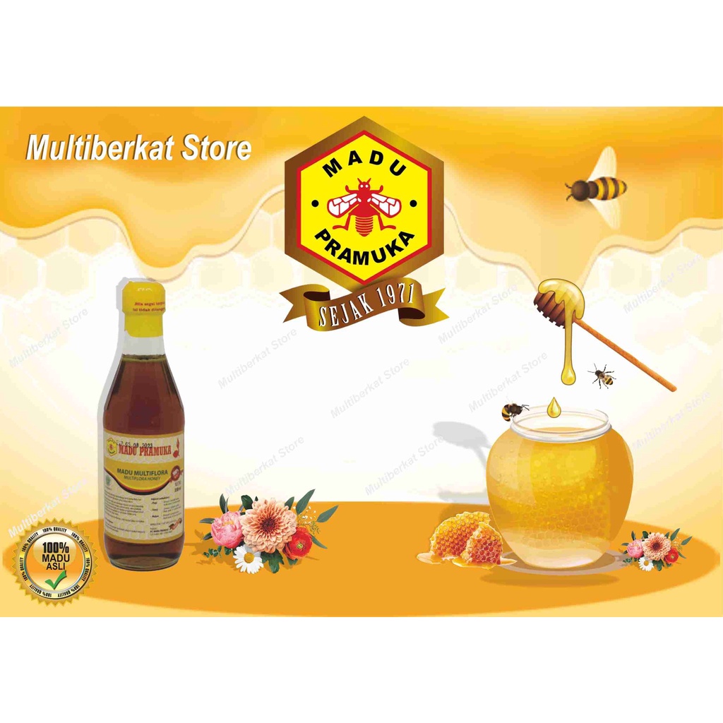 

Madu Pramuka/Multiflora/350ml (100% madu asli)